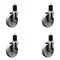 Service Caster 5'' Semi Steel Wheel Swivel 1-3/4'' Expanding Stem Caster Set, 4PK SCC-EX20S514-SSS-134-4 - alternate 1